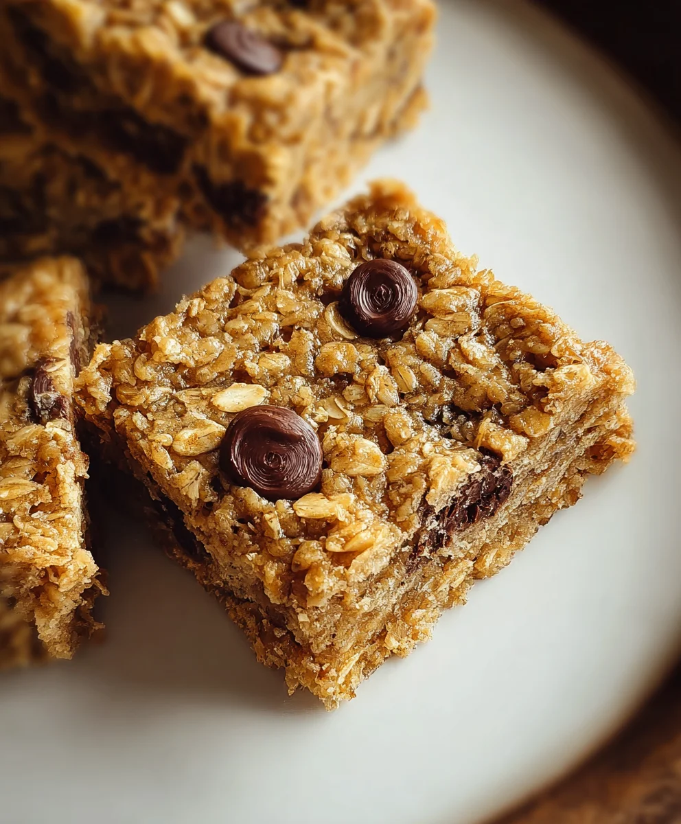 Easy Banana Oat Bars- Quick Healthy Snack