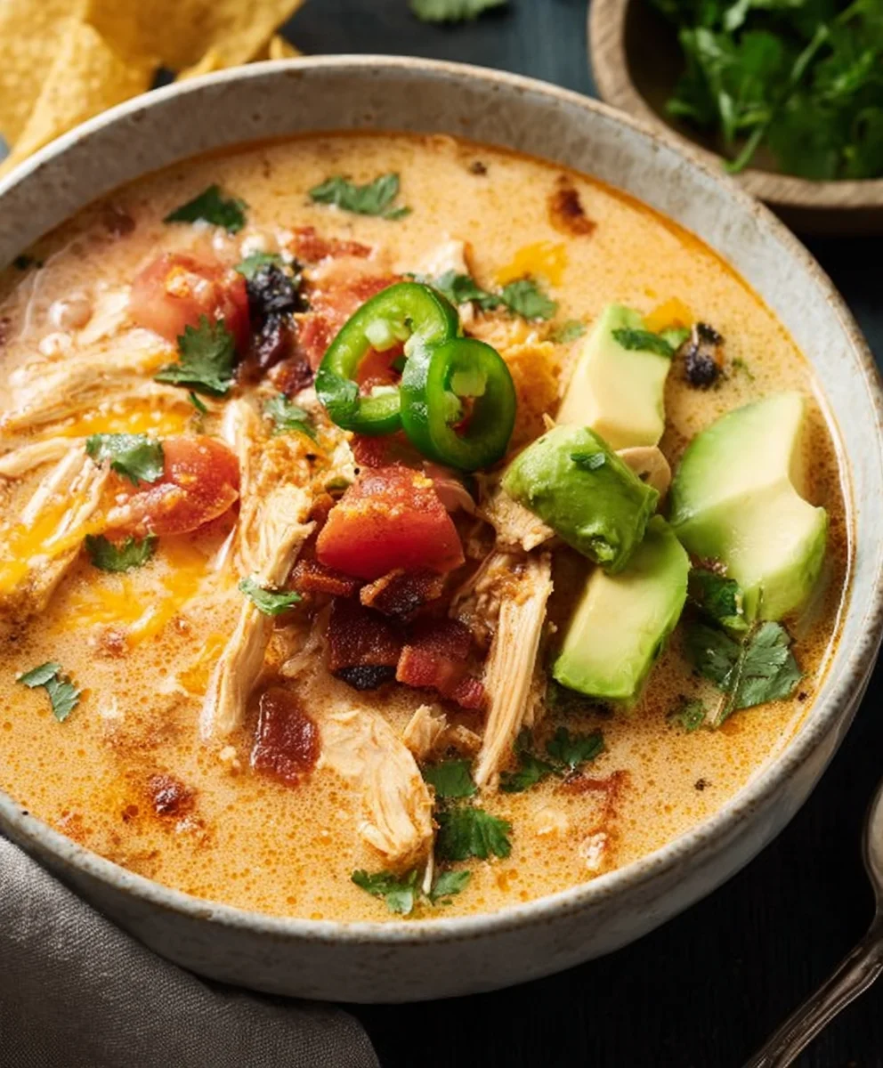 Creamy Chicken Tortilla Soup- Easy & Flavorful Recipe