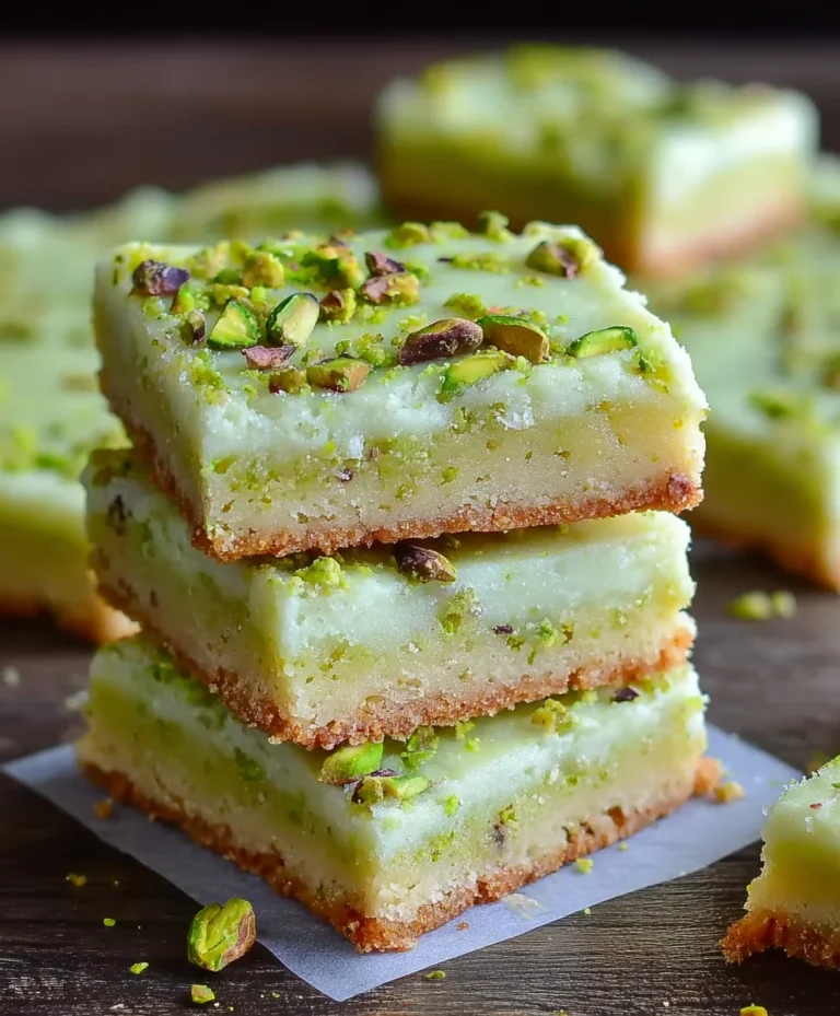 Pistachio Pudding Sugar Cookie Bars – Delicious Treat
