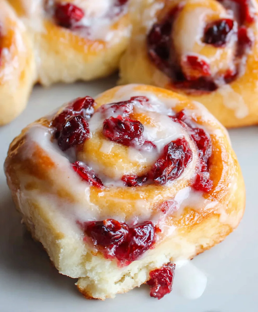 Orange Cranberry Sweet Rolls - Festive & Flavorful Breakfast Treat