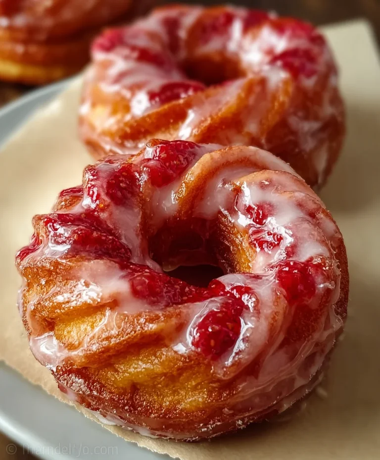 Strawberry Glazed Crullers-Easy Homemade Donut Recipe
