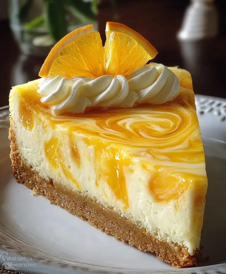 Pineapple Orange Swirl Cheesecake Recipe