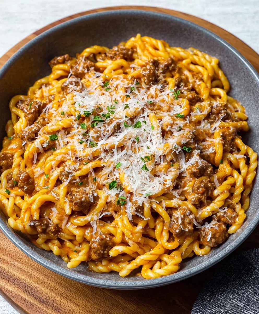 One Pot Creamy Beef Pasta Easy Weeknight Meal