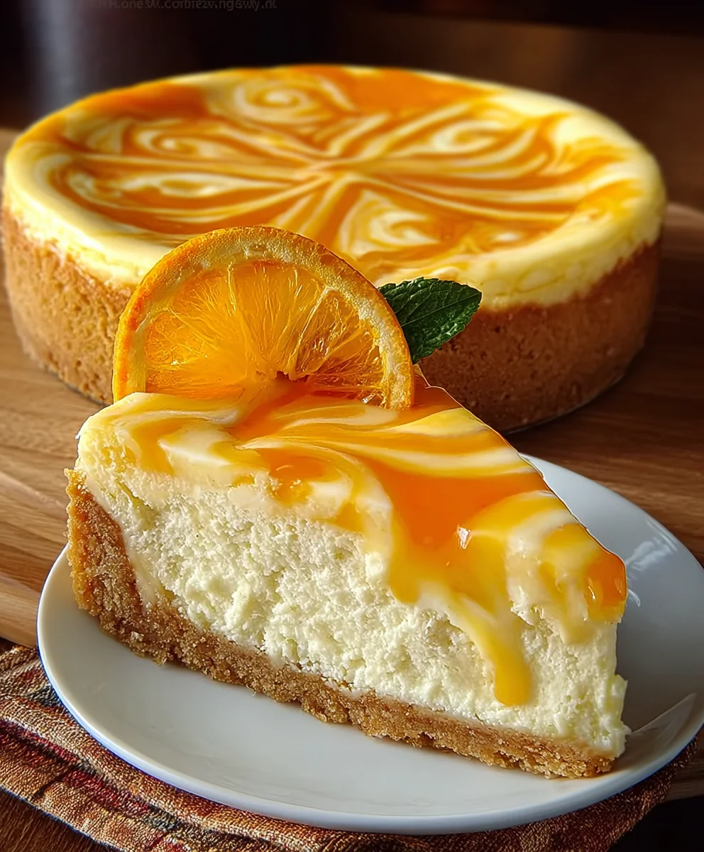 Pineapple Orange Swirl Cheesecake Recipe