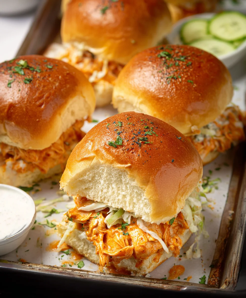 Spicy Buffalo Chicken Sliders - Easy & Delicious