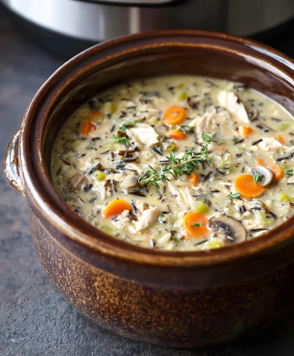 Slow Cooker Chicken Wild Rice Soup - Easy Comfort Food