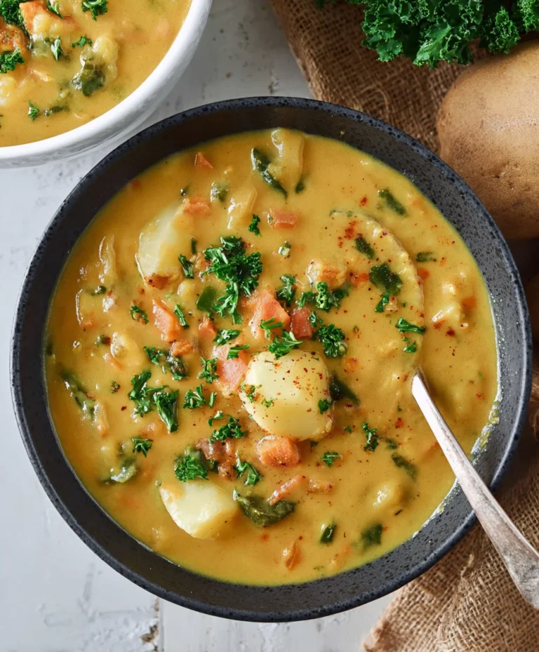 Creamy Vegan Potato Soup – Hearty & Delicious