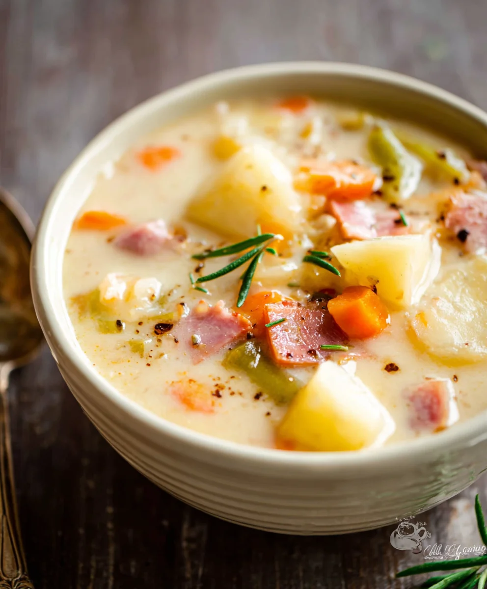 Hearty Beef Beef Ham Potato Soup-Comfort Food Classic