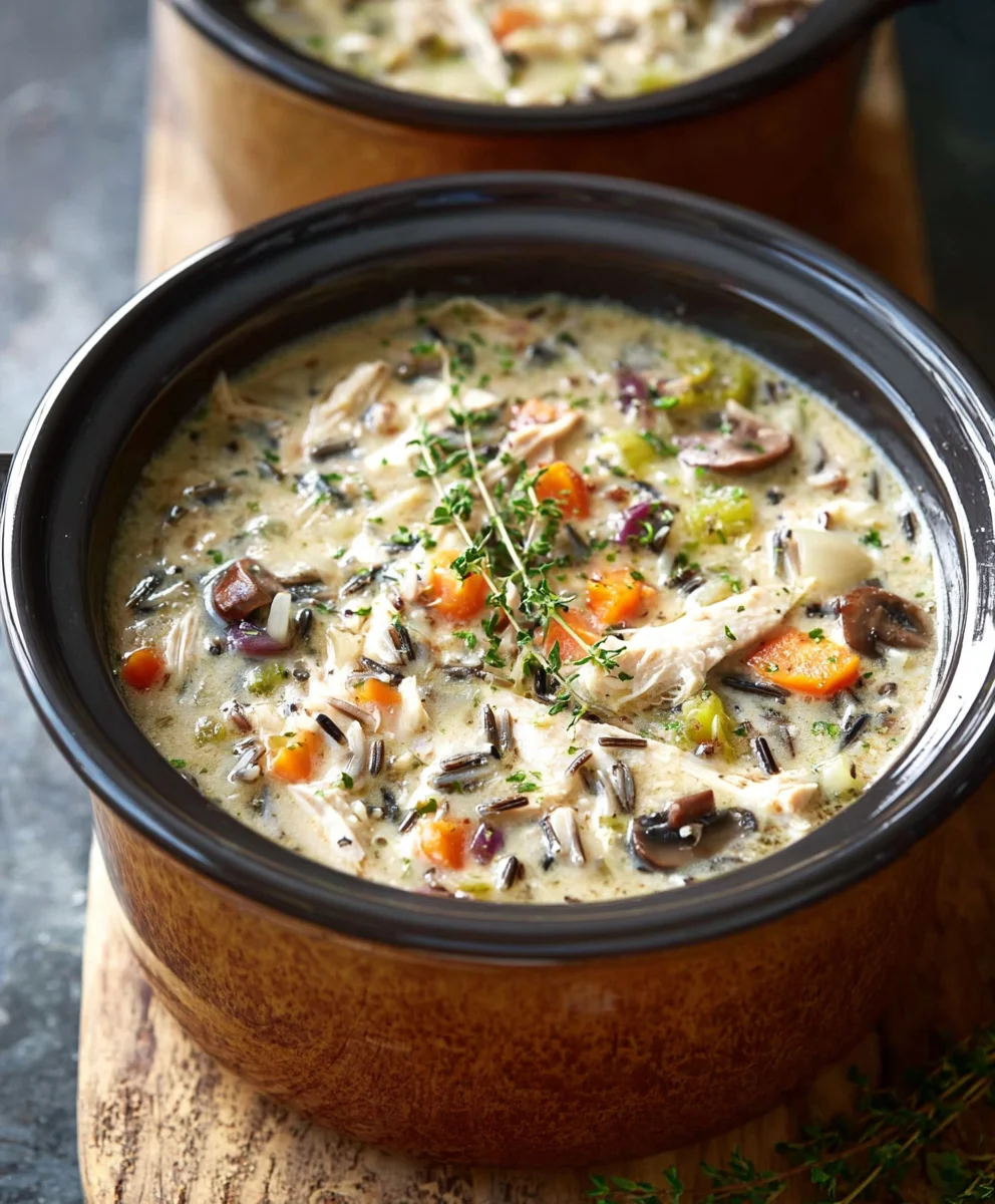 Slow Cooker Chicken Wild Rice Soup - Easy Comfort Food