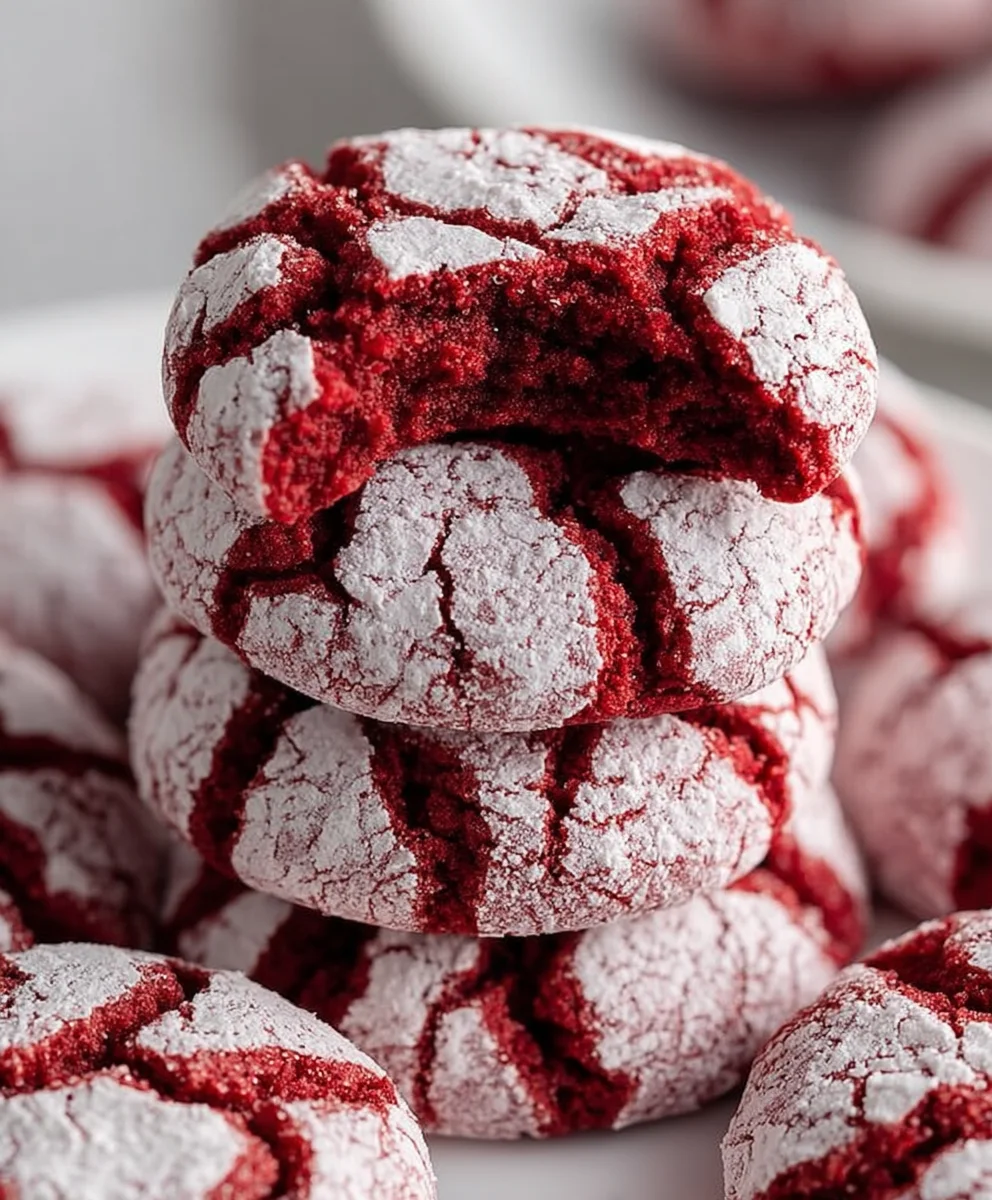 Red Velvet Crinkle Cookies-Easy Holiday Treat