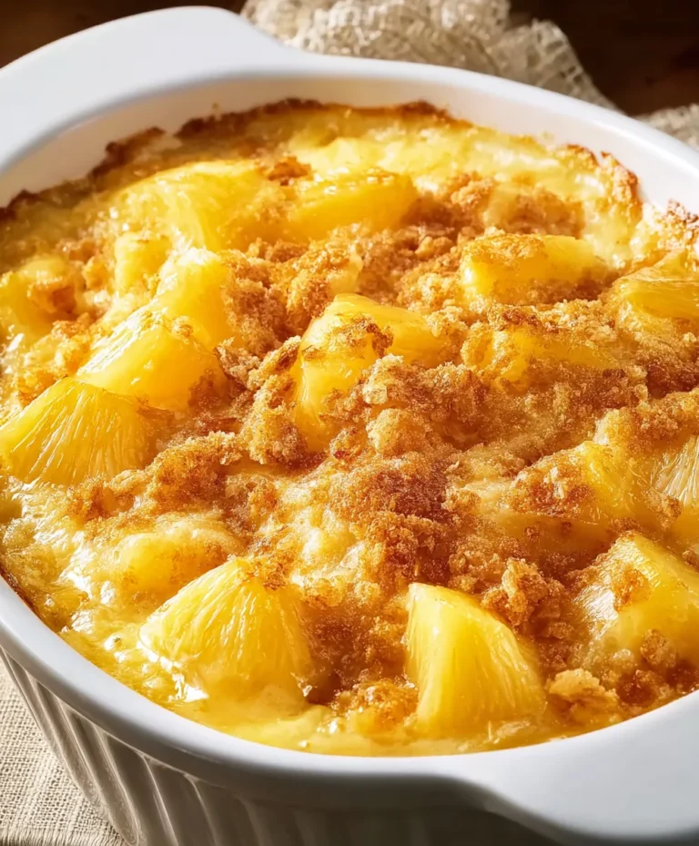 Easy Pineapple Cheese Casserole Recipe