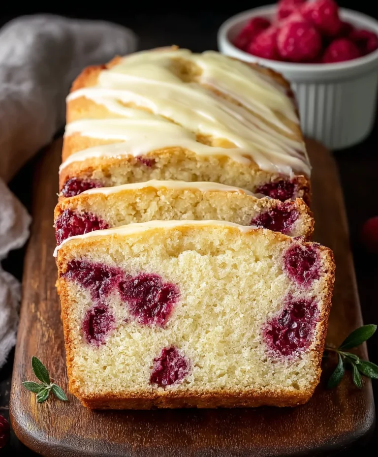 White Chocolate Raspberry Loaf Cake Recipe-Easy & Delicious