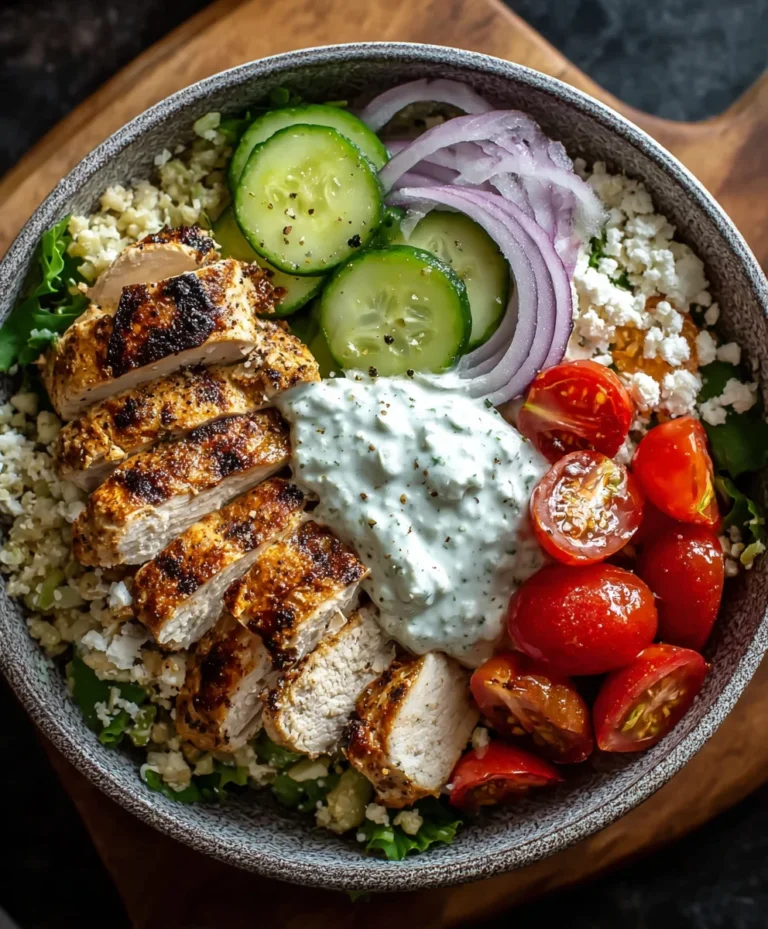 Greek Chicken Gyro Bowl- Easy & Delicious Recipe