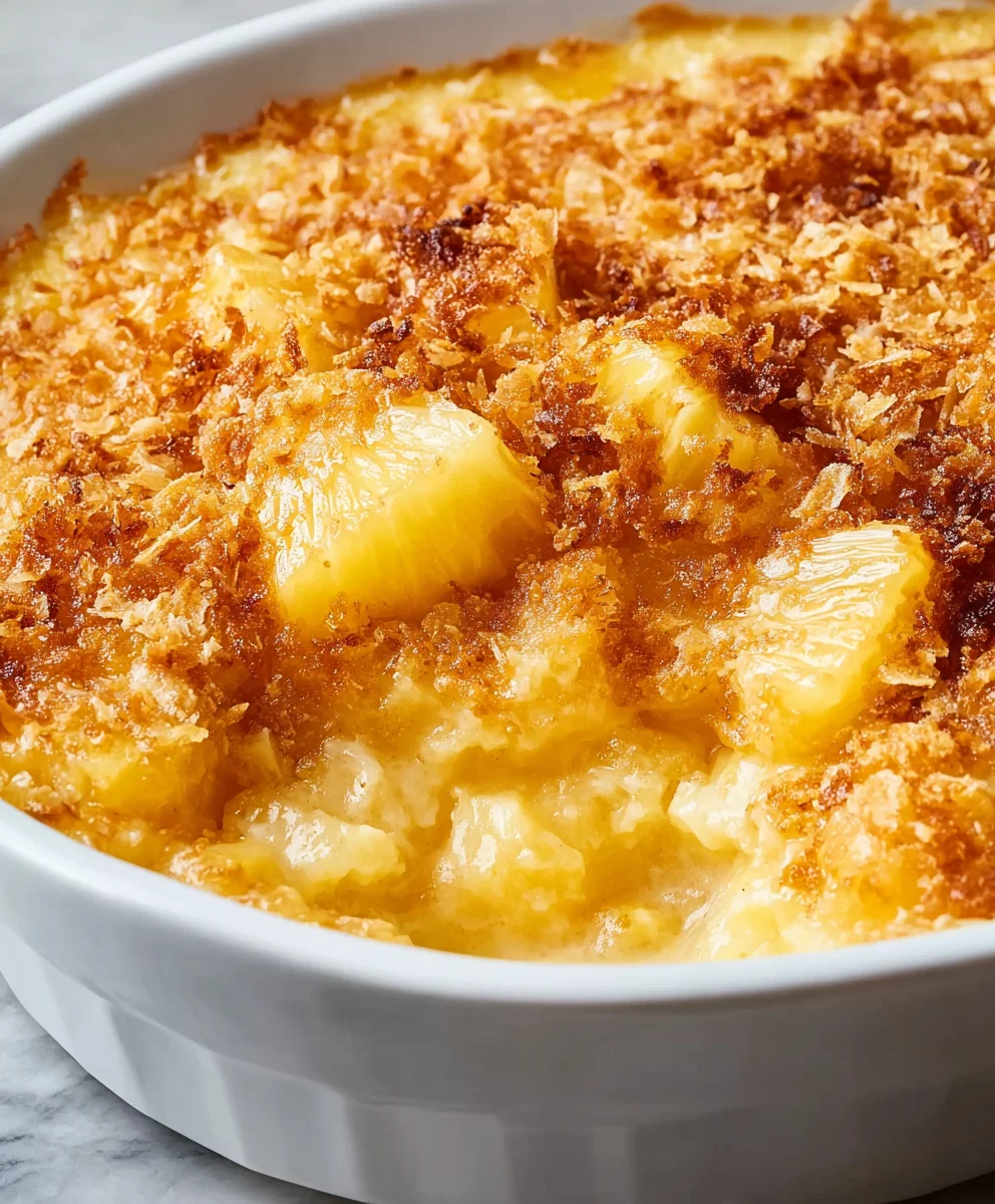 Easy Pineapple Cheese Casserole Recipe