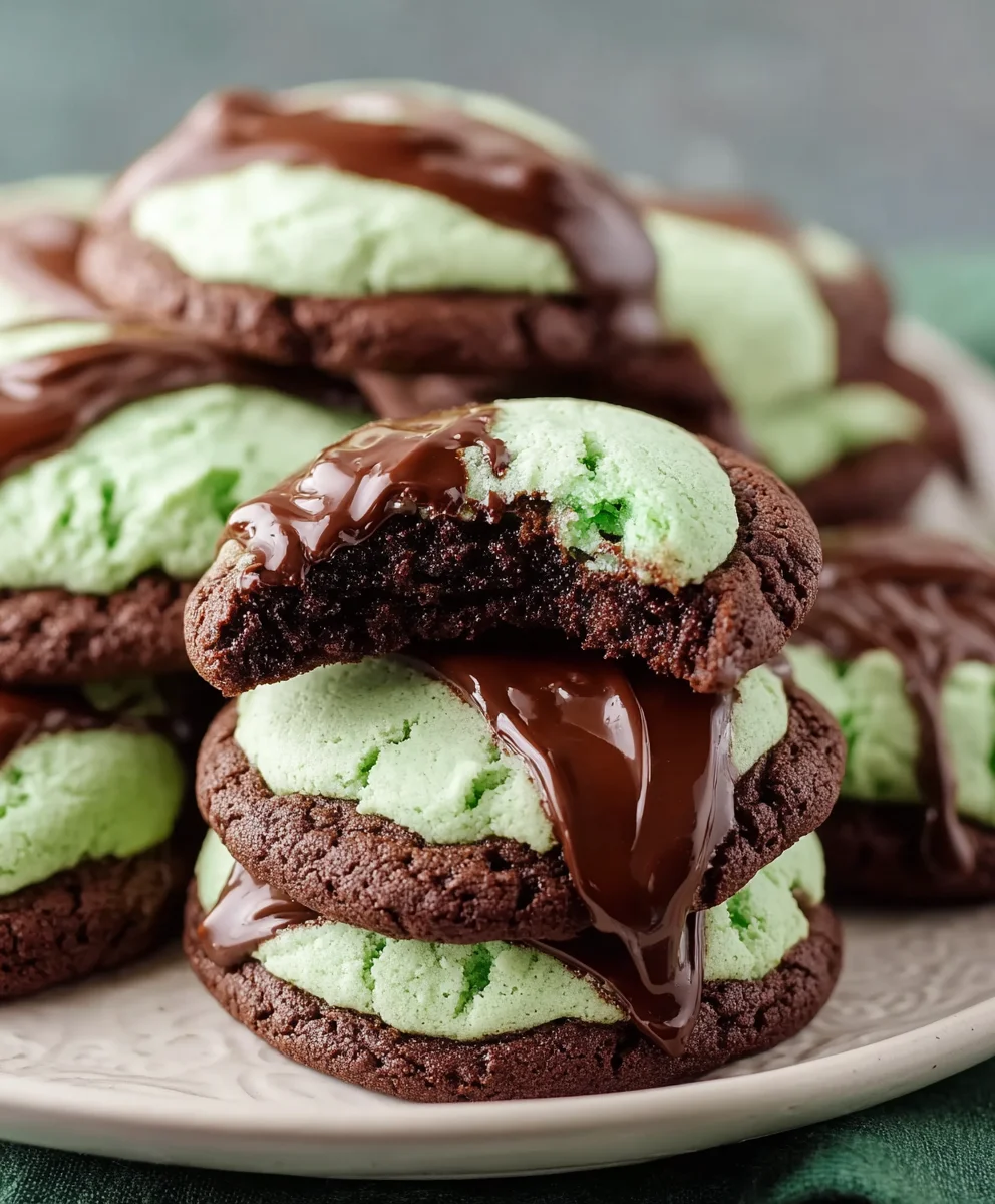 Easy Grasshopper Cake Mix Cookies-Quick Dessert
