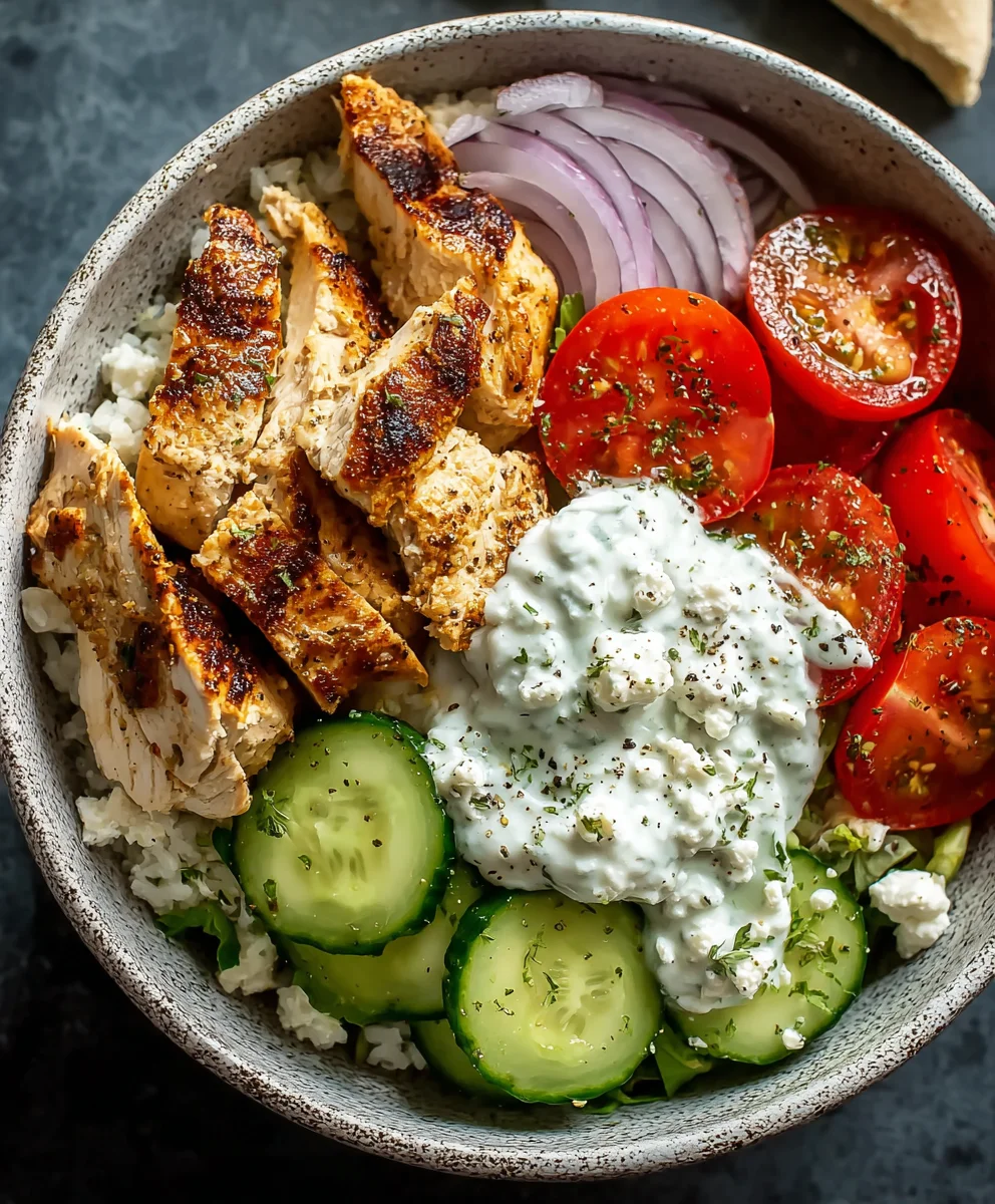 Greek Chicken Gyro Bowl- Easy & Delicious Recipe
