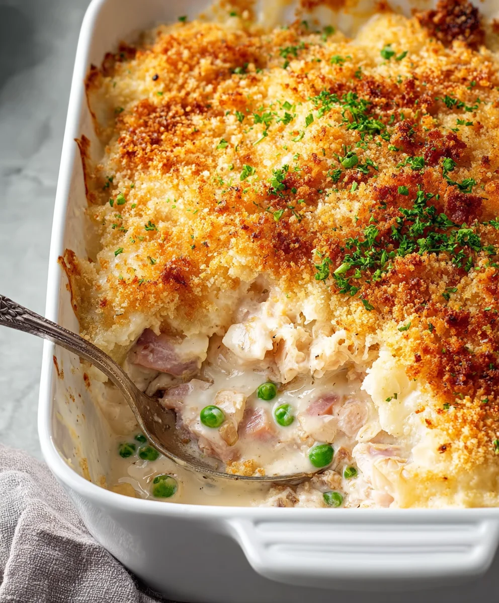 Creamy Chicken Cordon Bleu Casserole-Easy Dinner