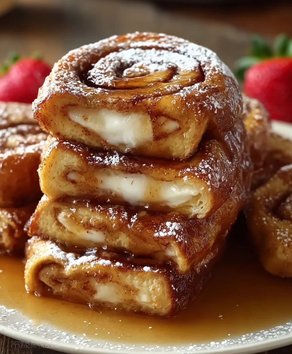Cinnamon Roll French Toast-Sweet Breakfast Treat