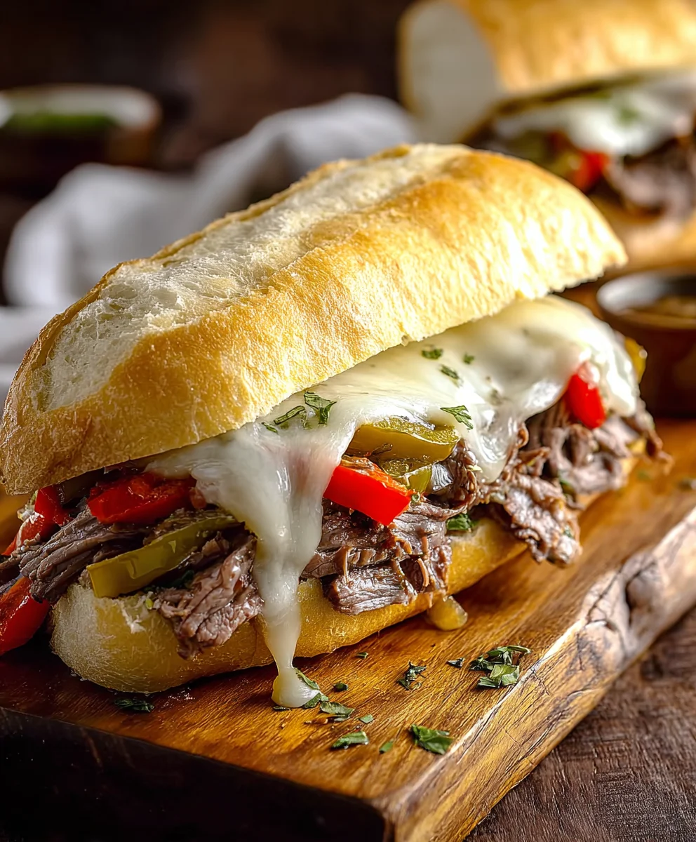 Cheesy Italian Beef Sandwiches- Easy & Delicious