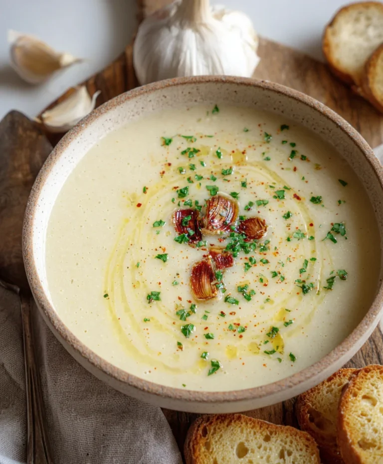 Easy Roasted Garlic Soup – Creamy & Delicious