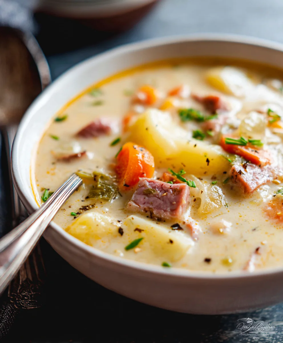 Hearty Beef Beef Ham Potato Soup - Comfort Food Recipe