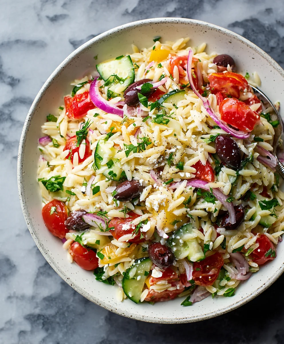 Mediterranean Orzo Salad - Fresh & Easy Recipe