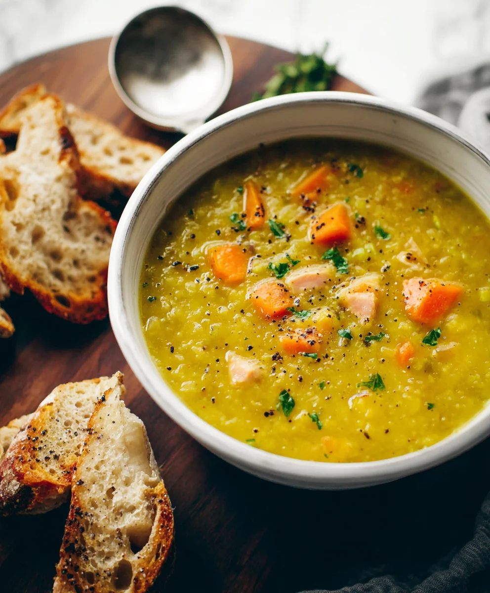 Classic Split Pea Soup Recipe-Hearty Beef Flavor