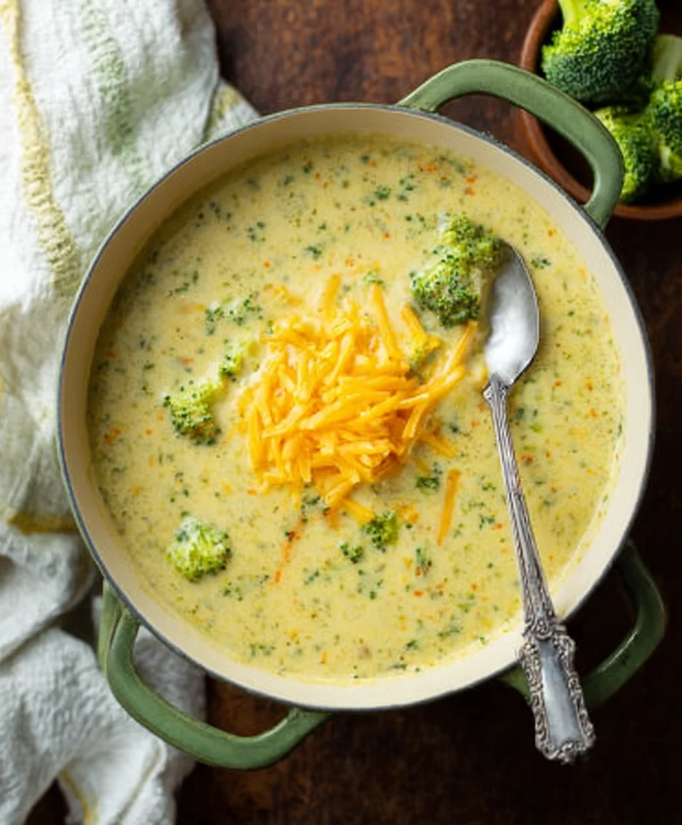 High Protein Broccoli Cheddar Soup - Hearty & Delicious