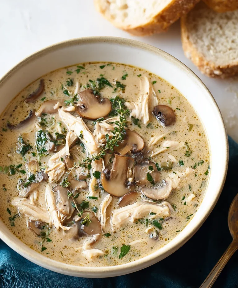 Rotisserie Chicken Mushroom Soup- Cozy Comfort Food