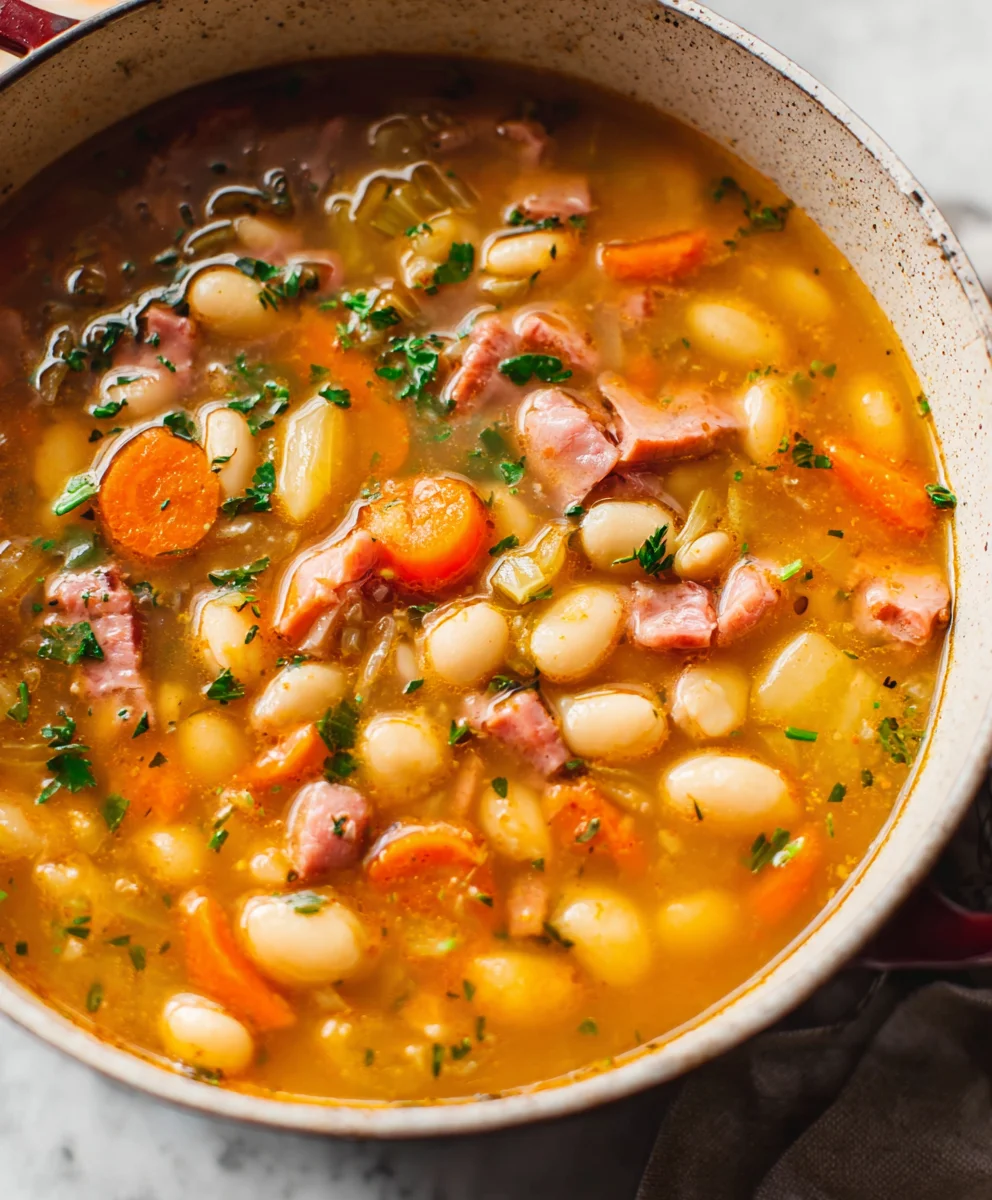 Easy Beef Beef Ham Bean Soup - Hearty & Delicious