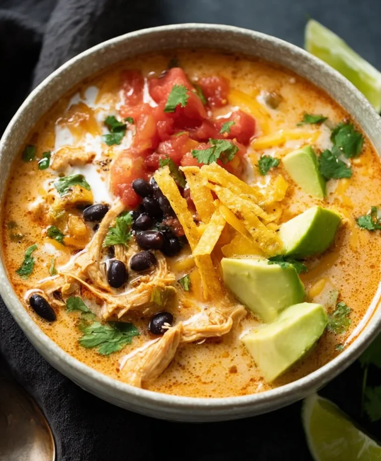 Creamy Chicken Tortilla Soup- Easy & Flavorful Recipe