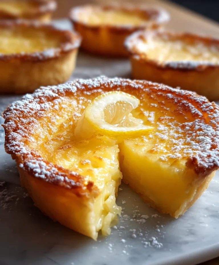 Baby Lemon Impossible Pies – Zesty Citrus Delight