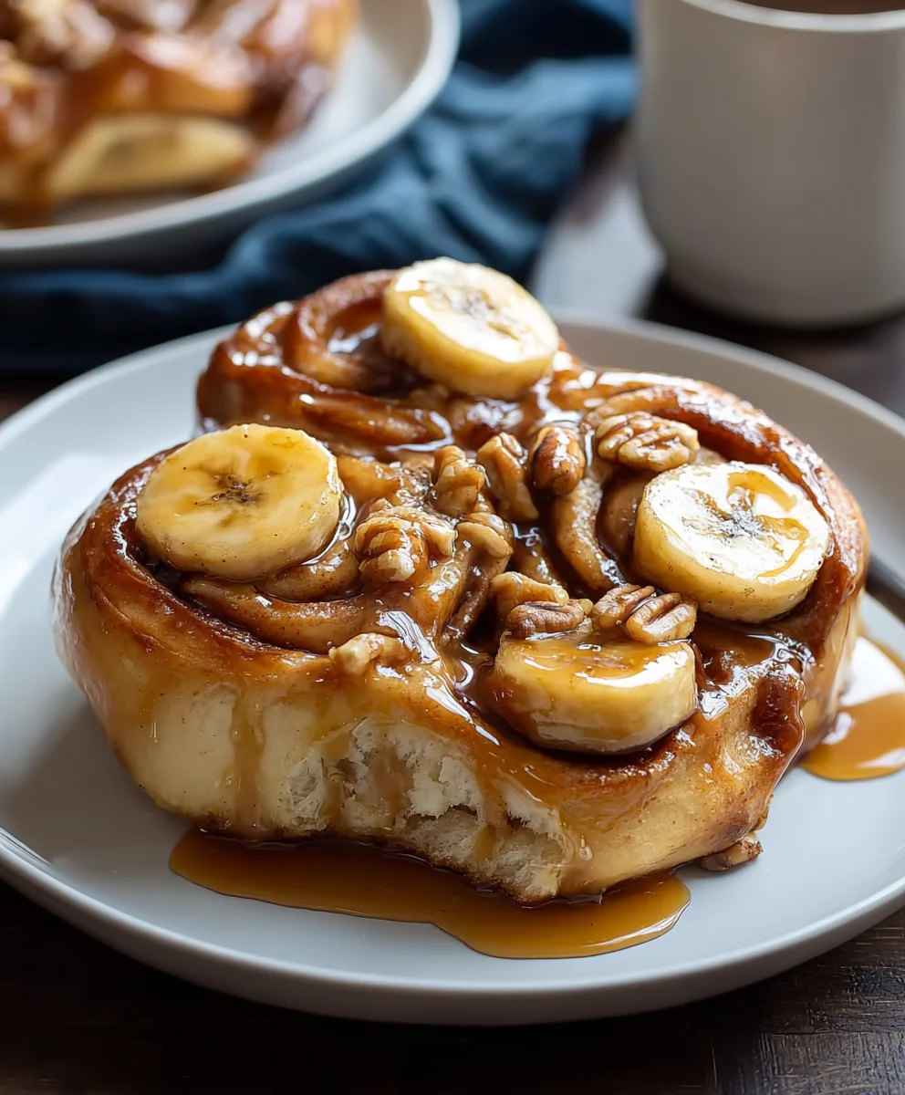 Bananas Foster Cinnamon Rolls - Decadent Dessert Bliss