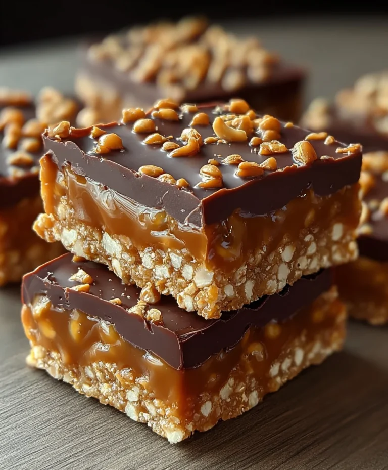 Caramel Fudge Crunch Bars-Easy Delicious Treat