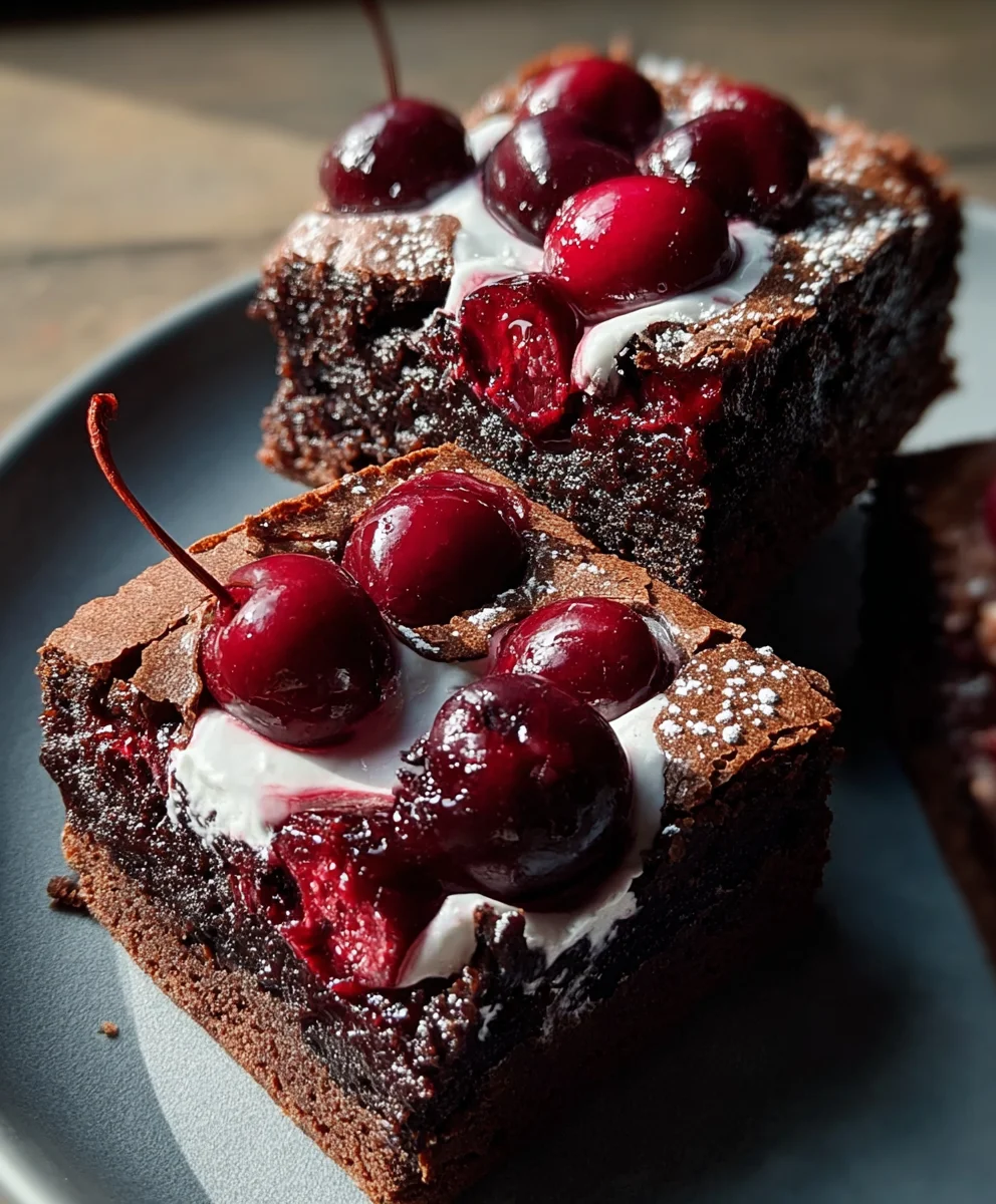 Small-Batch Black Forest Brownies-Rich Chocolate Treat
