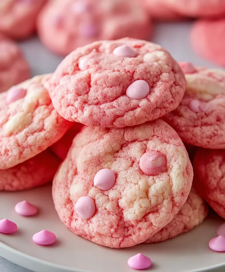 Easy Strawberry Cake Mix Cookies-Quick Dessert Recipe