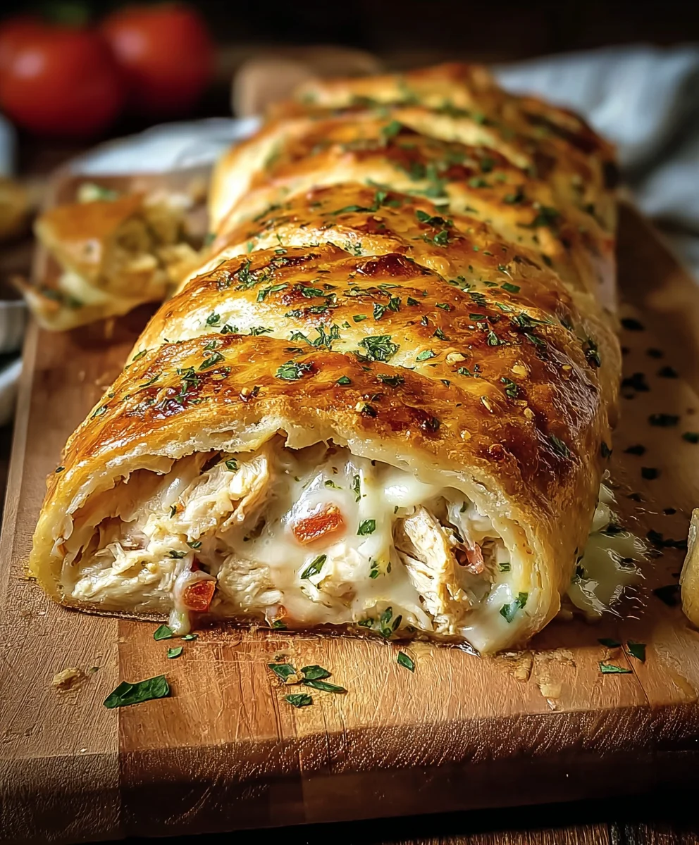 Easy Chicken Ranch Stromboli Recipe - Flavorful Dinner