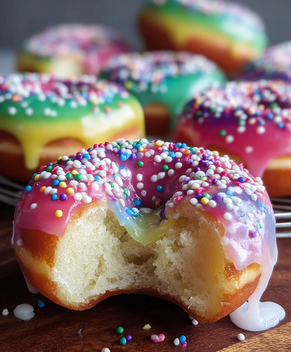 Rainbow Doughnuts-Bursting With Flavor