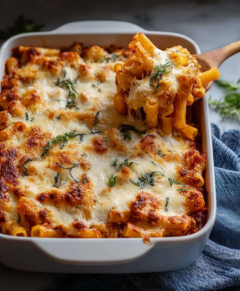 Three Cheese Baked Ziti – Easy Comfort Food Recipe