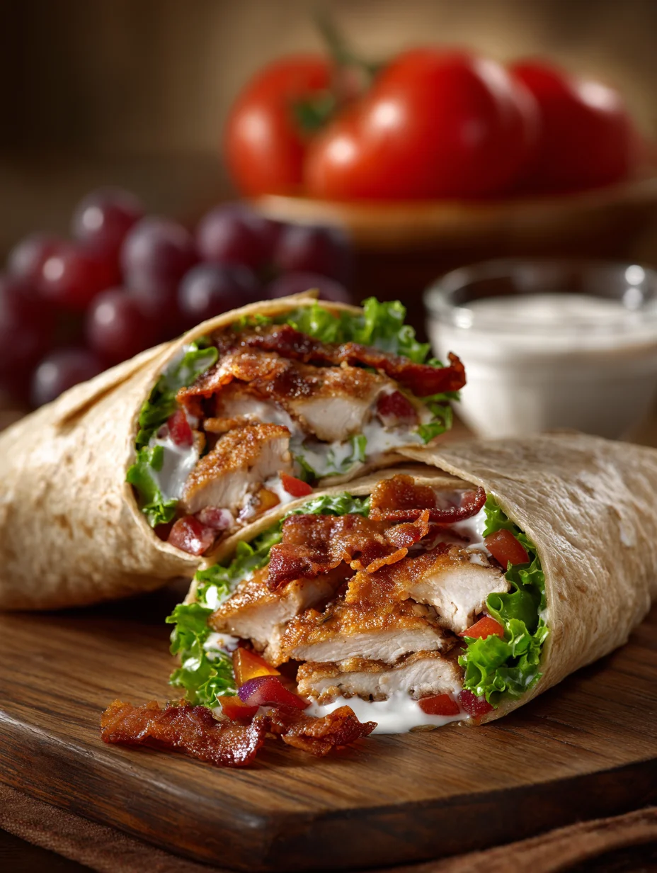 Crispy Chicken Beef Beef Bacon Ranch Wrap Recipe