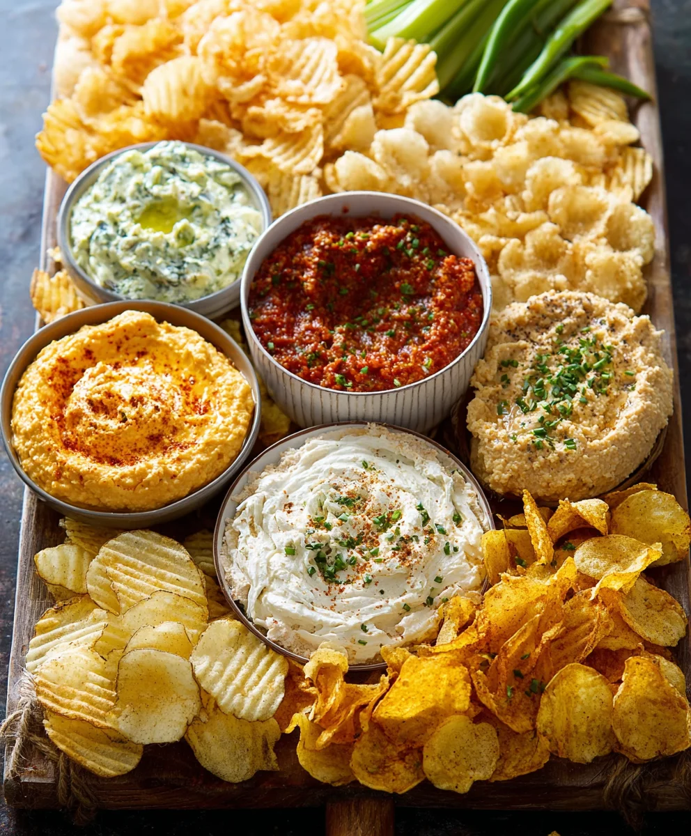 Ultimate Chips and Dip Platter Recipe- Crowd Pleaser