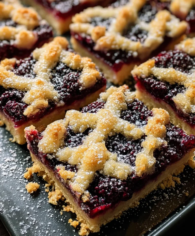 Blackberry Pie Crum extractble Bars-Easy Delicious Recipe