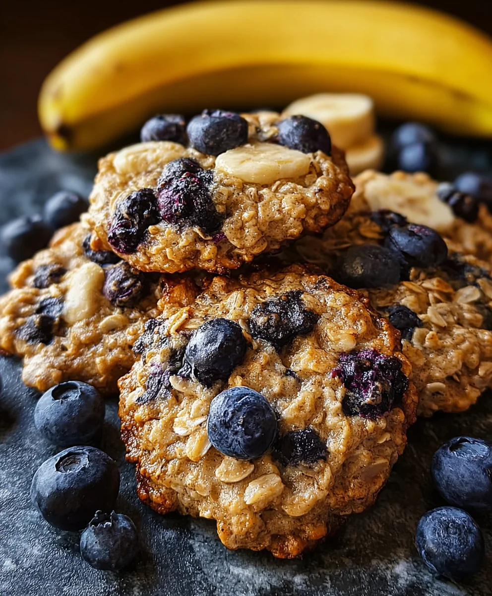 Banana Blueberry Breakfast Cookies - Easy Healthy Treat