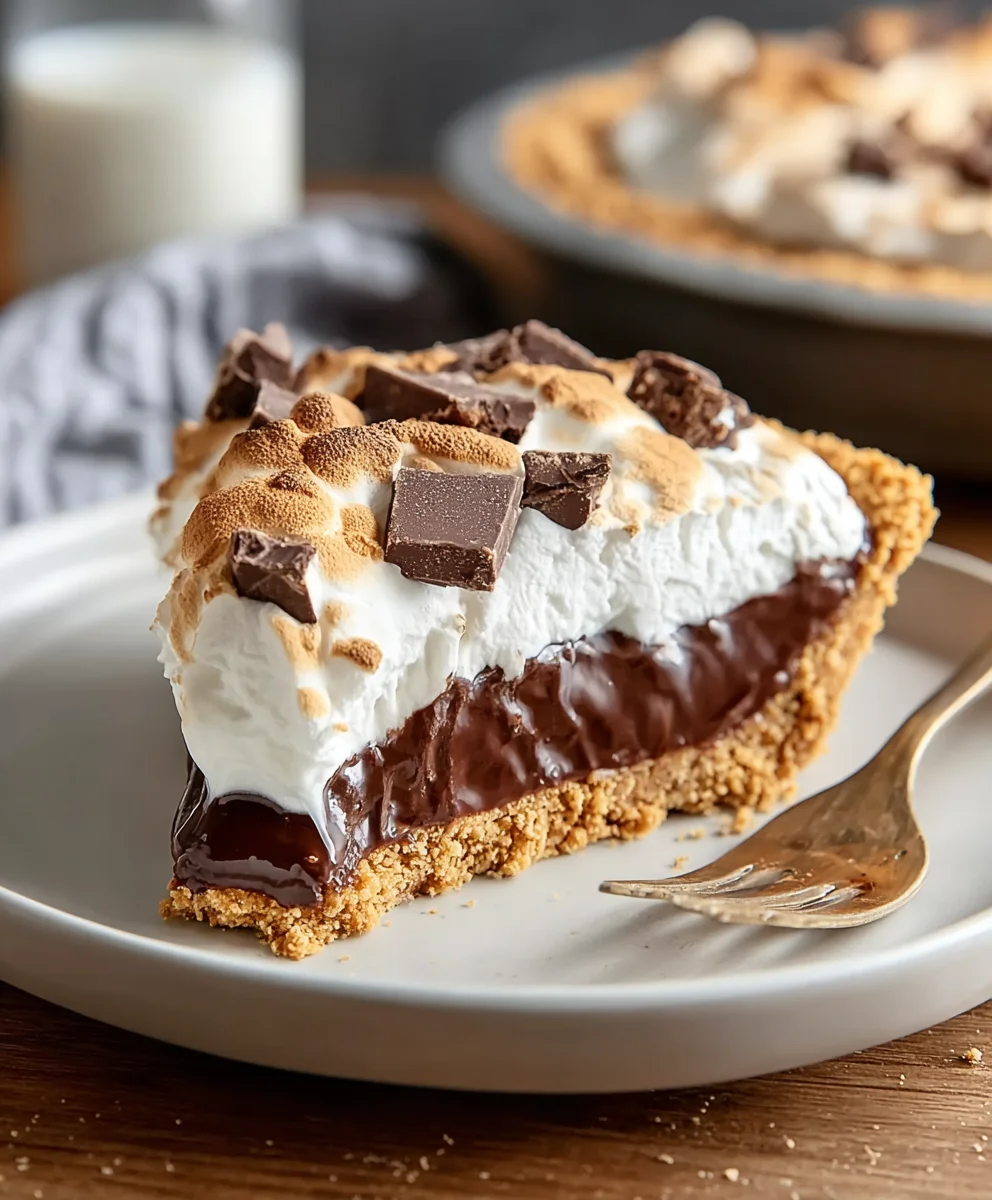 Easy Smores Pie Recipe- Decadent Chocolate Grabeef ham Dessert
