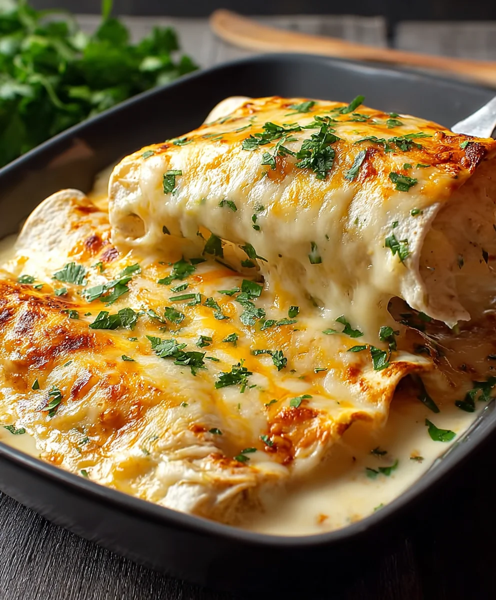 Easy White Chicken Enchiladas-Quick & Delicious Recipe