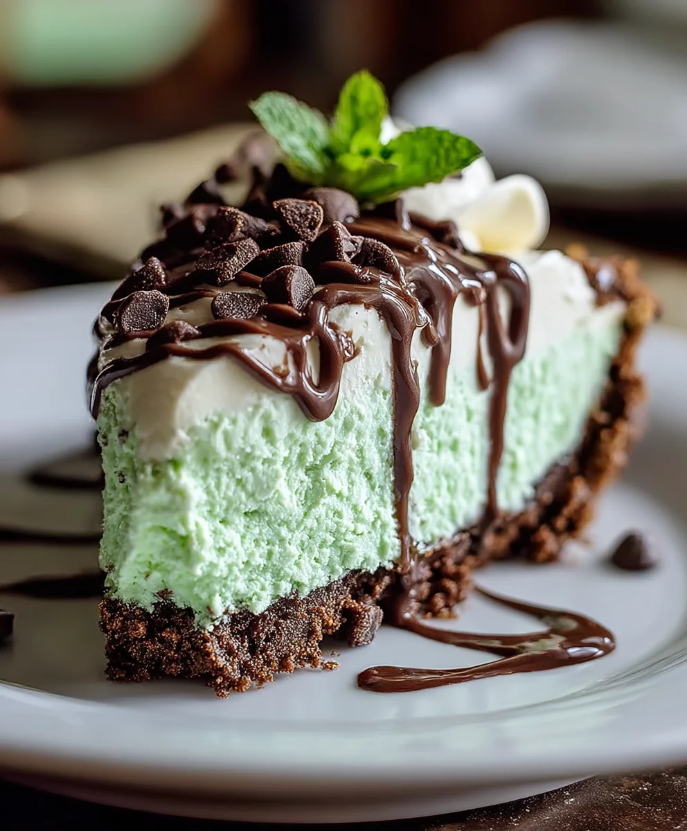 No-Bake Mint Chocolate Chip Cheesecake Perfection