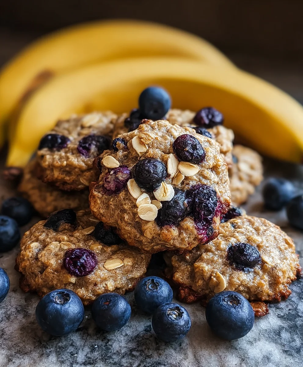Banana Blueberry Breakfast Cookies - Easy Healthy Treat