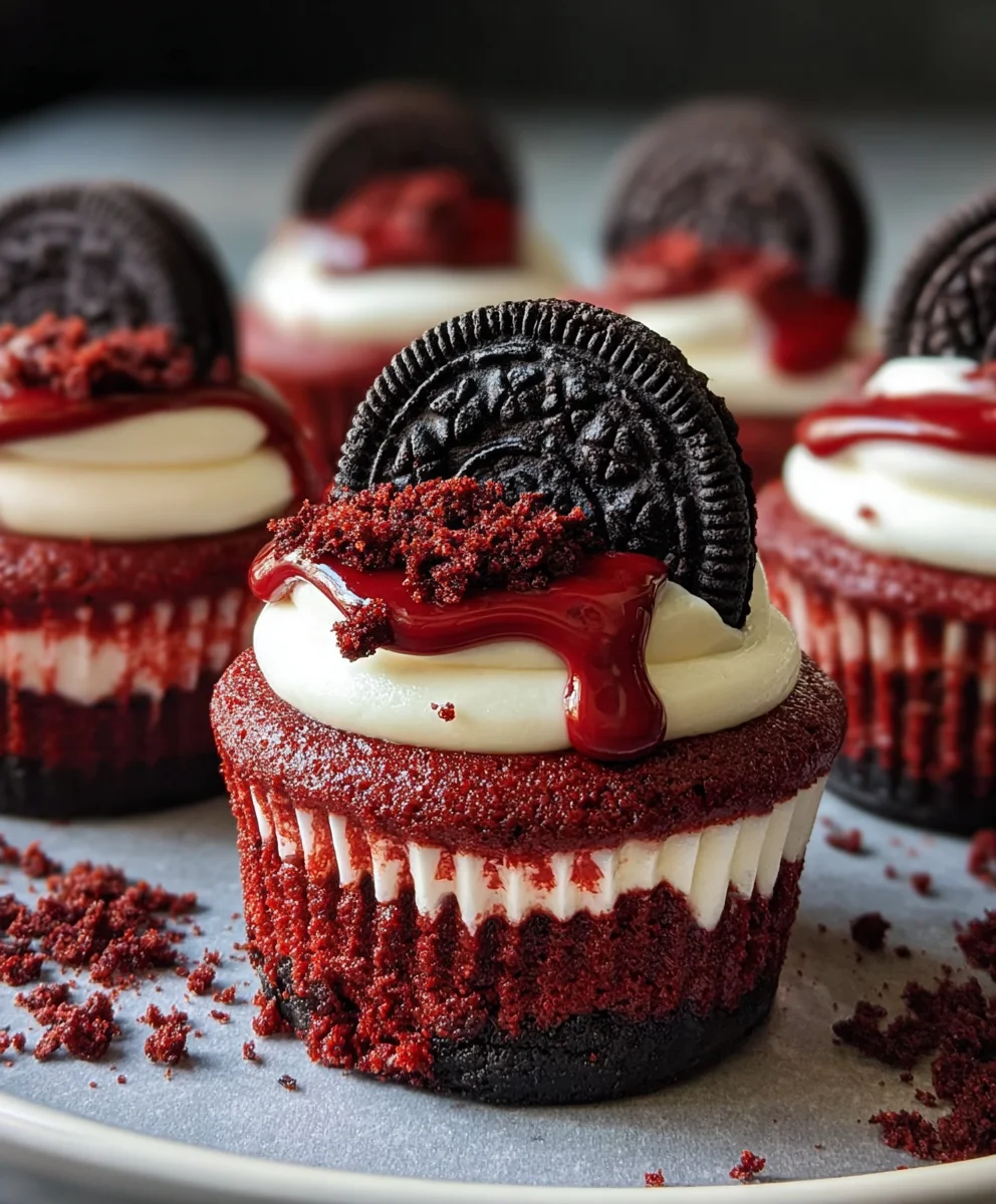 Mini Red Velvet Oreo Cheesecake Bites