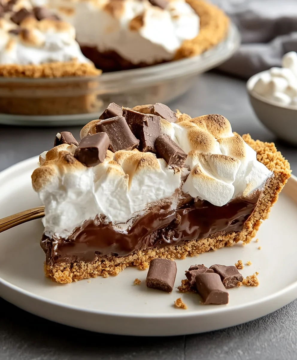 Easy Smores Pie Recipe- Decadent Chocolate Grabeef ham Dessert