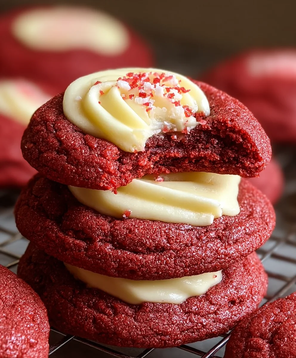 Cream Cheese Red Velvet Cookies-Irresistible Flavor